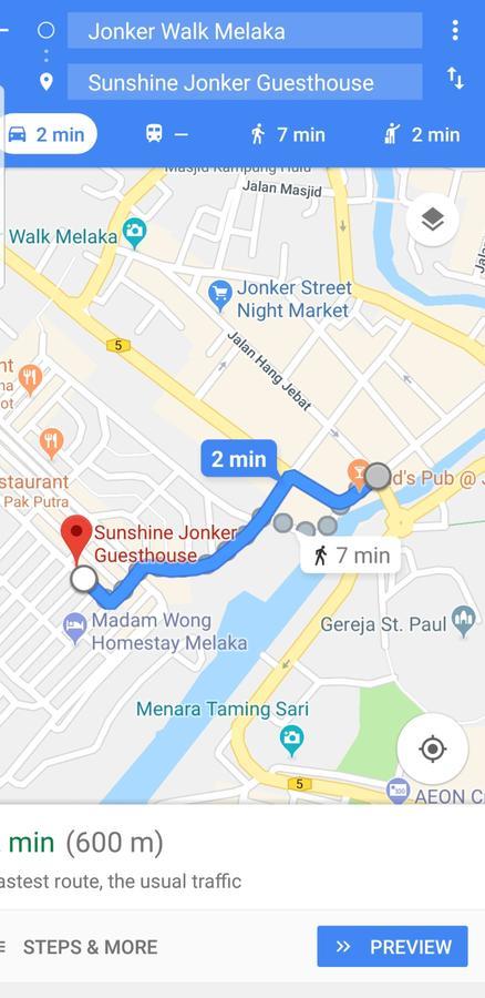 Sunshine Jonker Guesthouse Malacca Kültér fotó